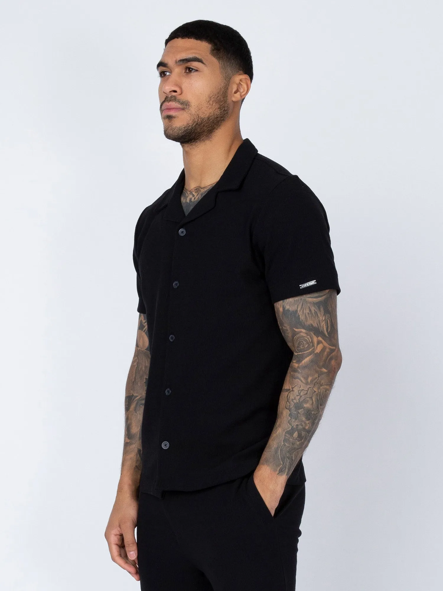 PACAYA WAFFLE TEXTURED SHORT SLEEVE CUBAN SHIRT sold by Luke 1977 product image thumbnail 3