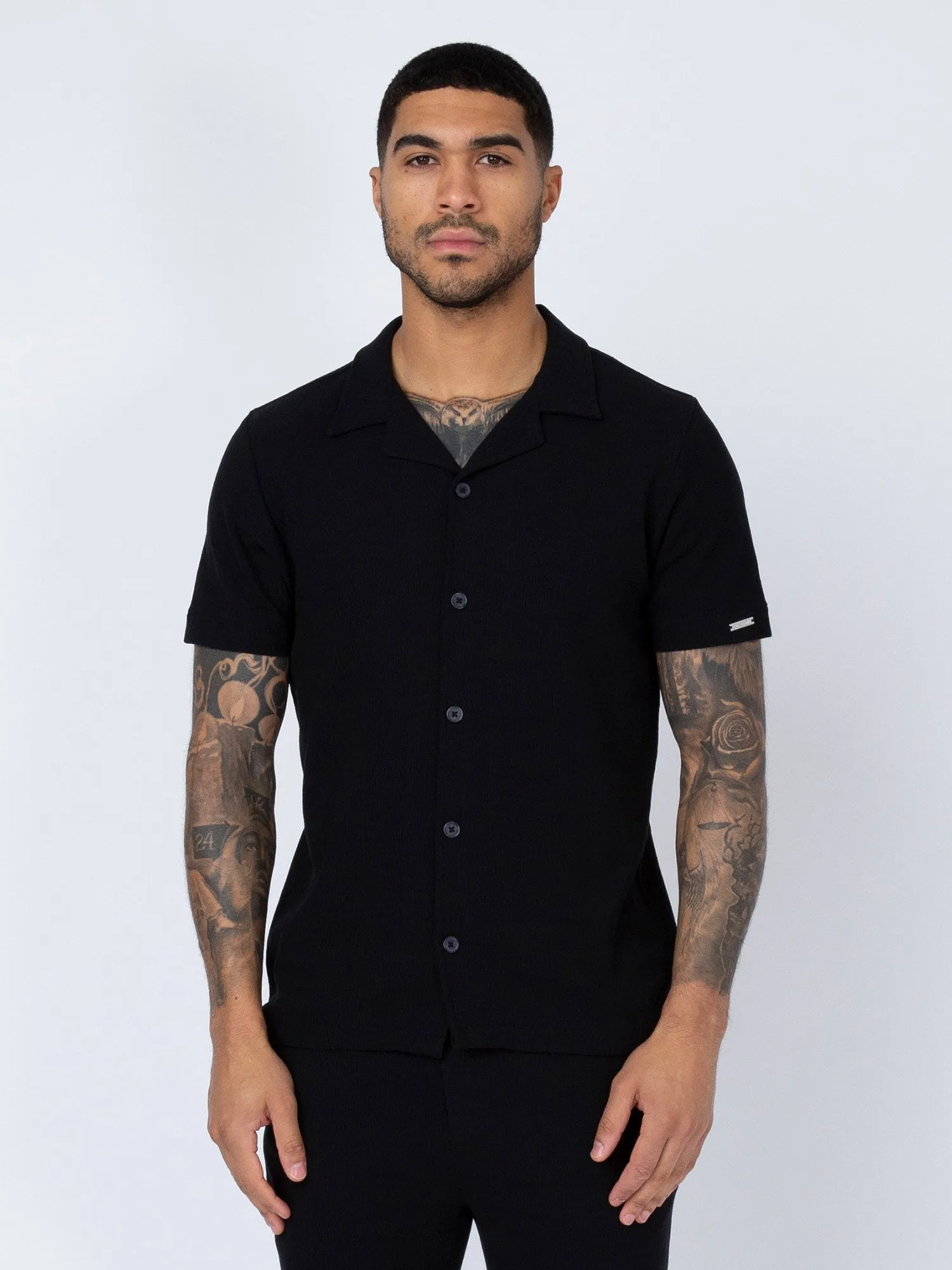 PACAYA WAFFLE TEXTURED SHORT SLEEVE CUBAN SHIRT sold by Luke 1977 product image thumbnail 2