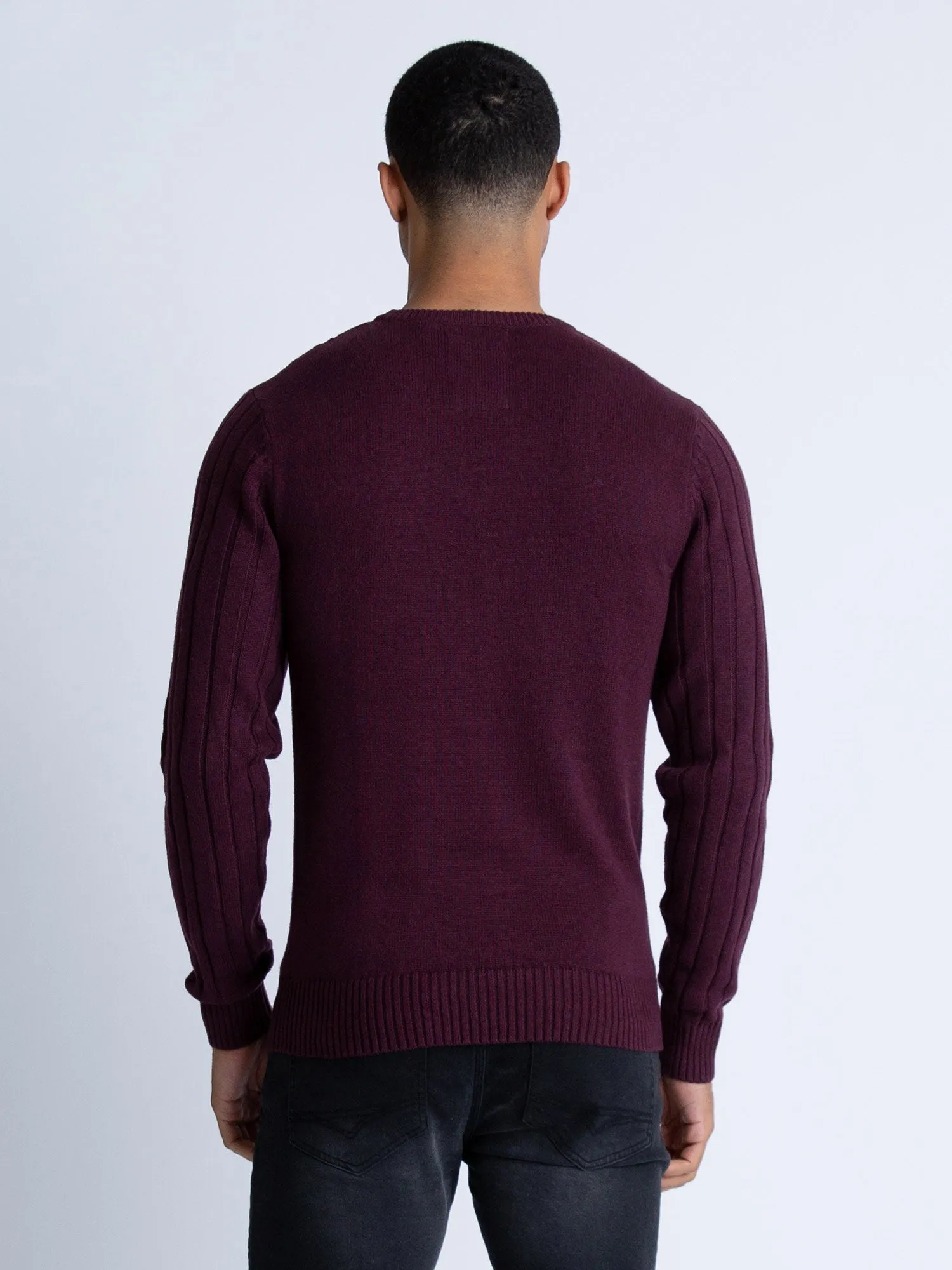 MORDEN TEXTURED CREW NECK KNITTED JUMPER sold by Luke 1977 product image thumbnail 4
