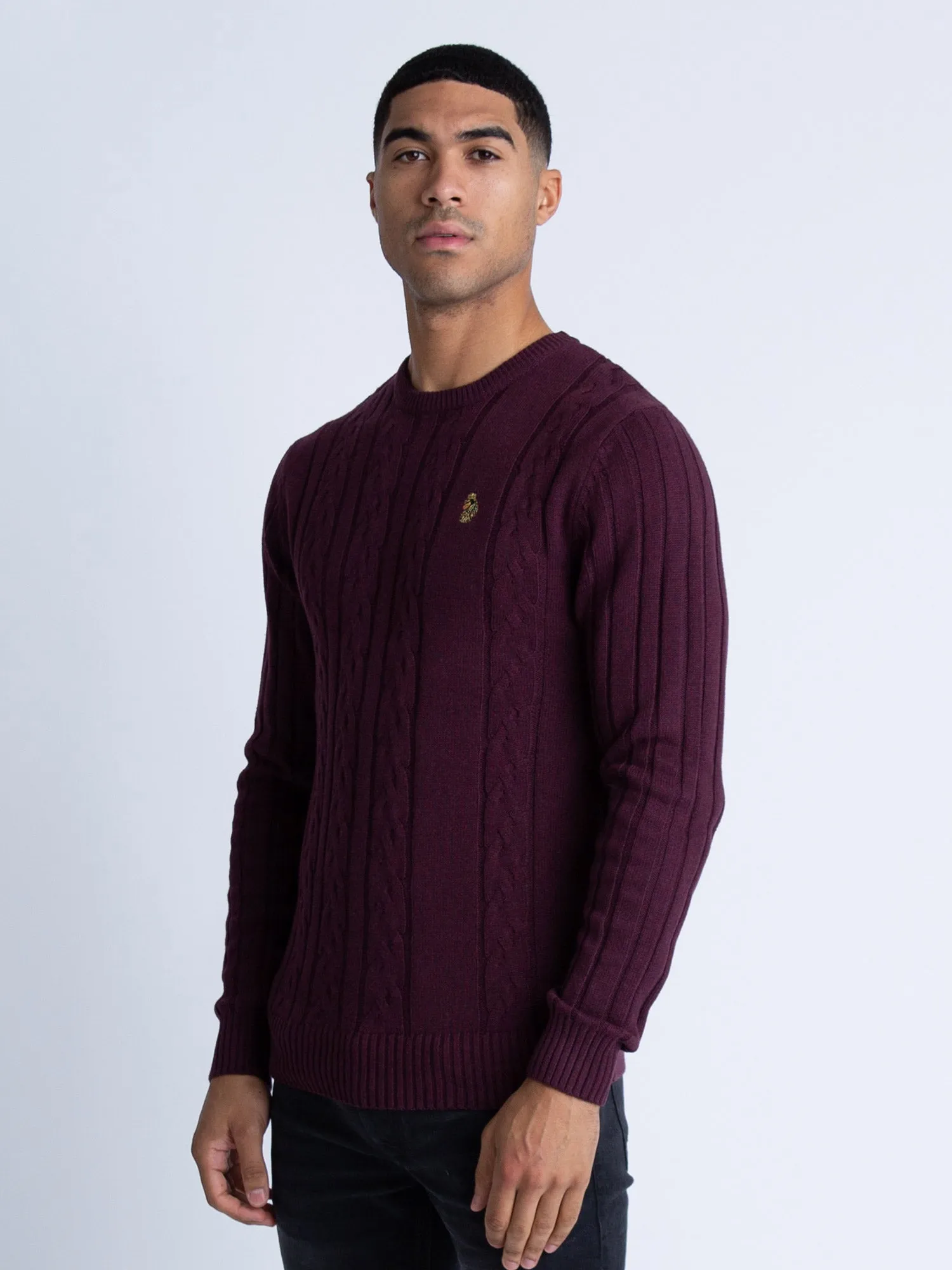 MORDEN TEXTURED CREW NECK KNITTED JUMPER sold by Luke 1977 product image thumbnail 3
