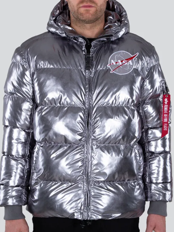 Alpha Industries Hooded Puffer NASA Metallic FD Jacket sold by Luke 1977