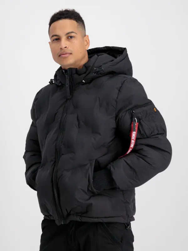 Alpha Industries Hooded Logo Puffer sold by Luke 1977