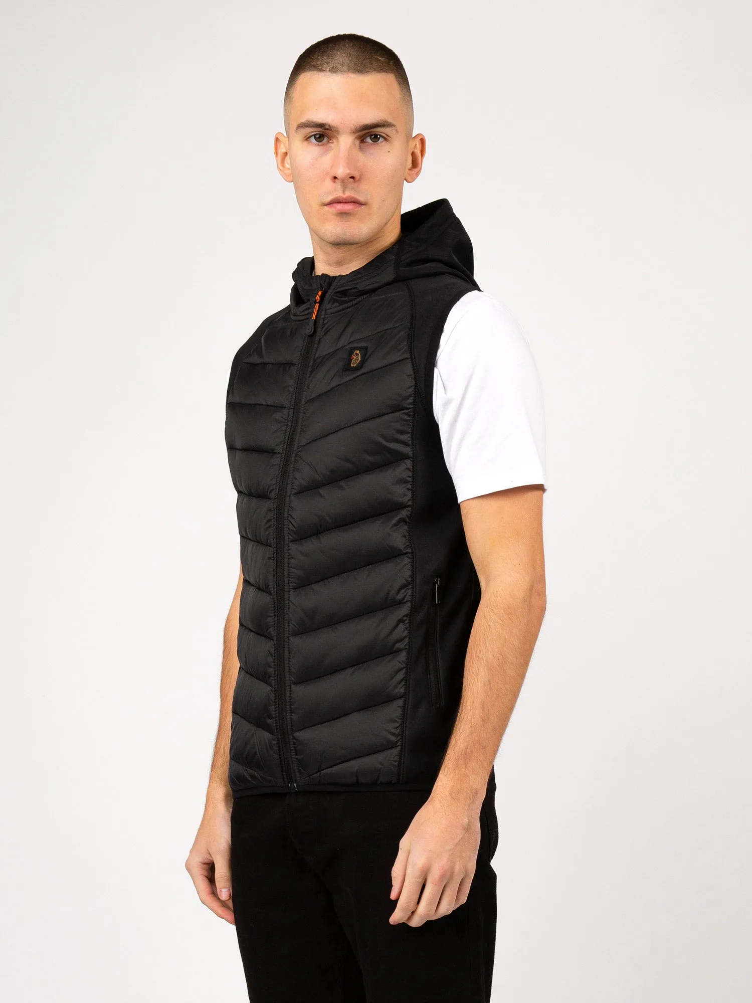 PRINT MASTER 2 QUILTED HOODED GILET sold by Luke 1977 product image thumbnail 2