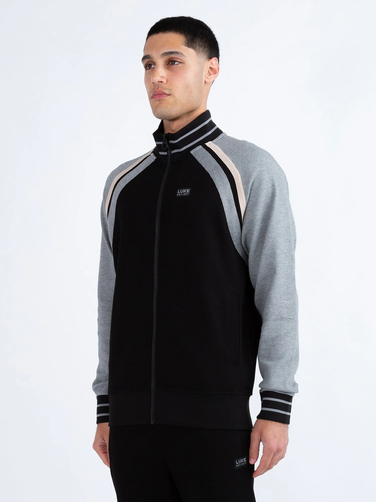 MALONE ZIP THROUGH TEXTURED SWEATSHIRT sold by Luke 1977 product image thumbnail 4