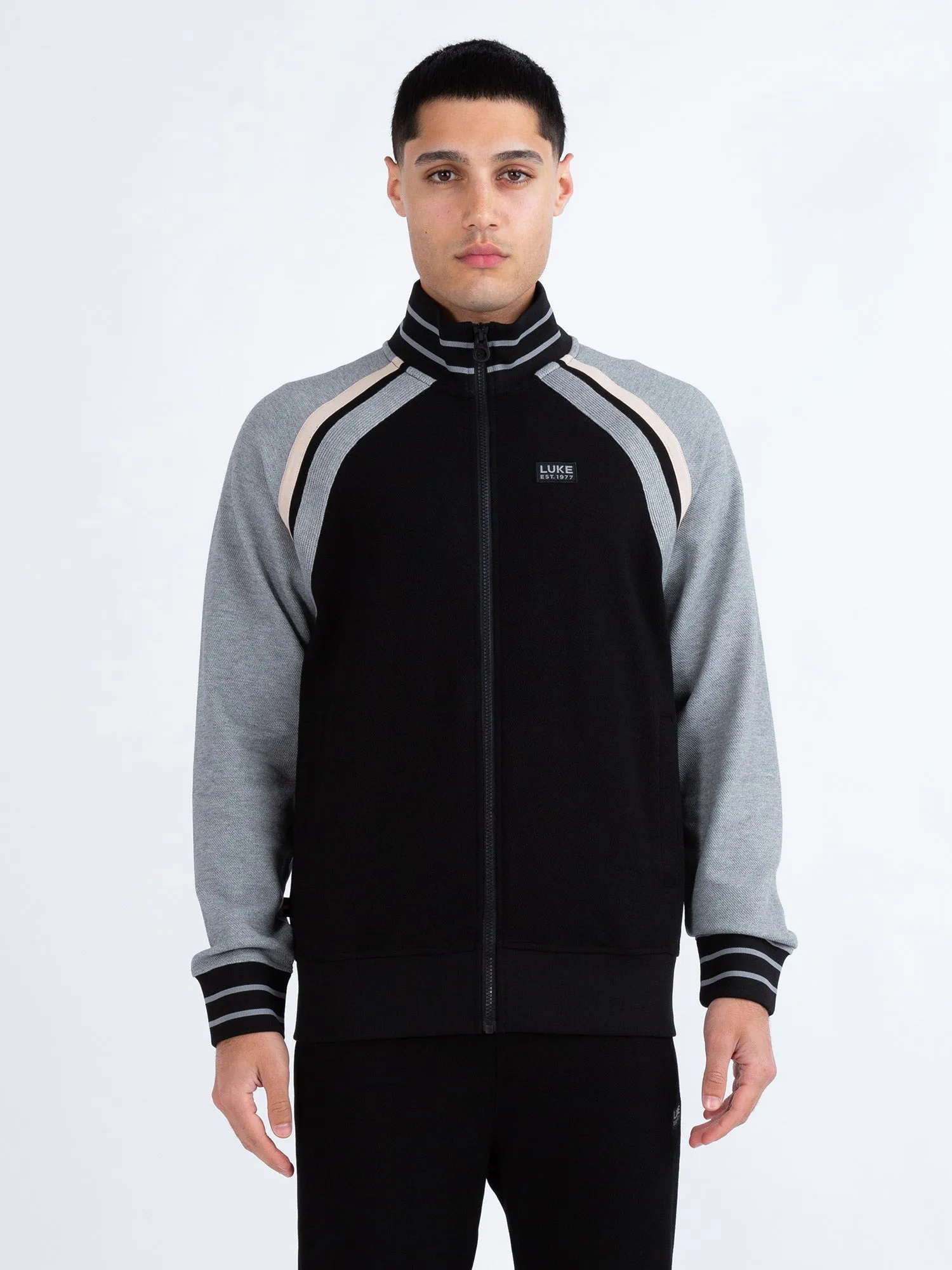 MALONE ZIP THROUGH TEXTURED SWEATSHIRT sold by Luke 1977 product image thumbnail 3