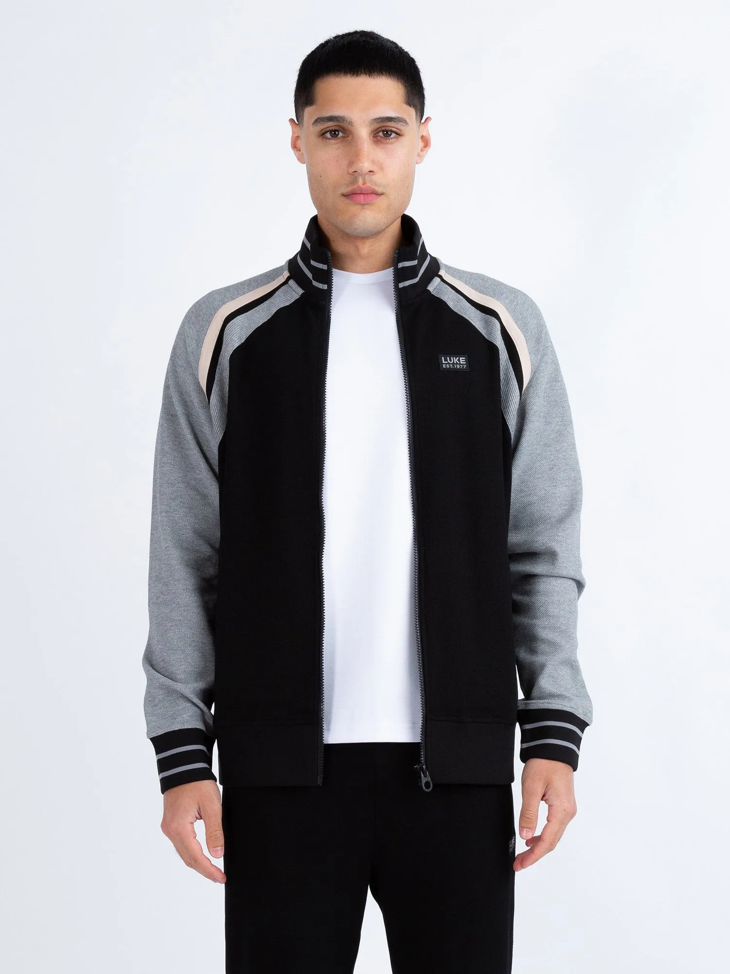 MALONE ZIP THROUGH TEXTURED SWEATSHIRT sold by Luke 1977