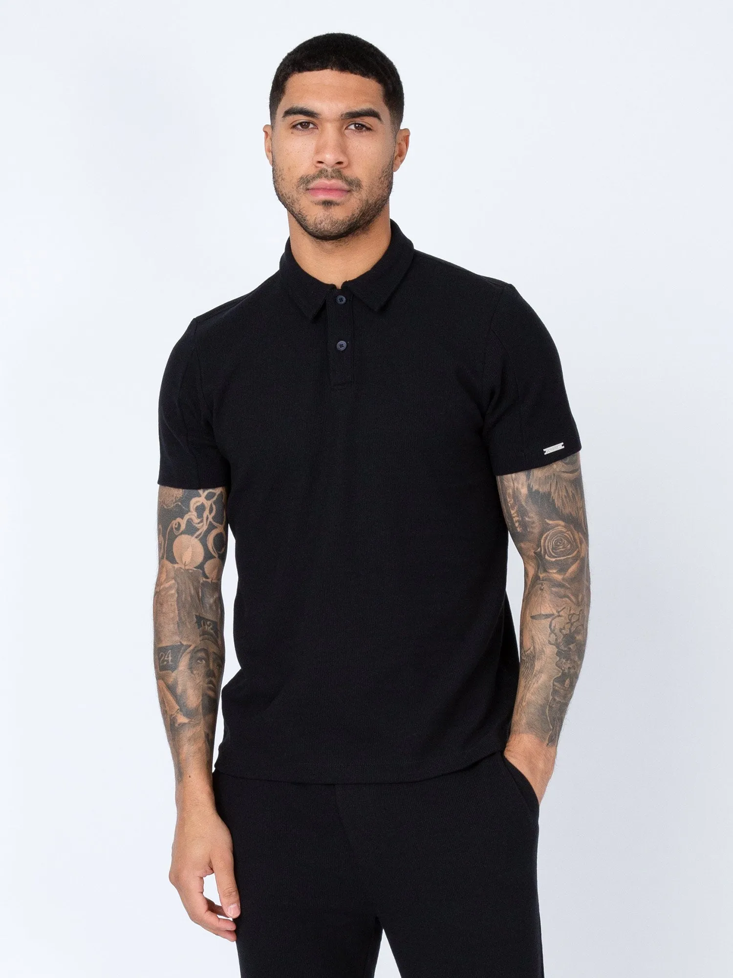 FUEGO TEXTURED WAFFLE POLO sold by Luke 1977 product image thumbnail 2