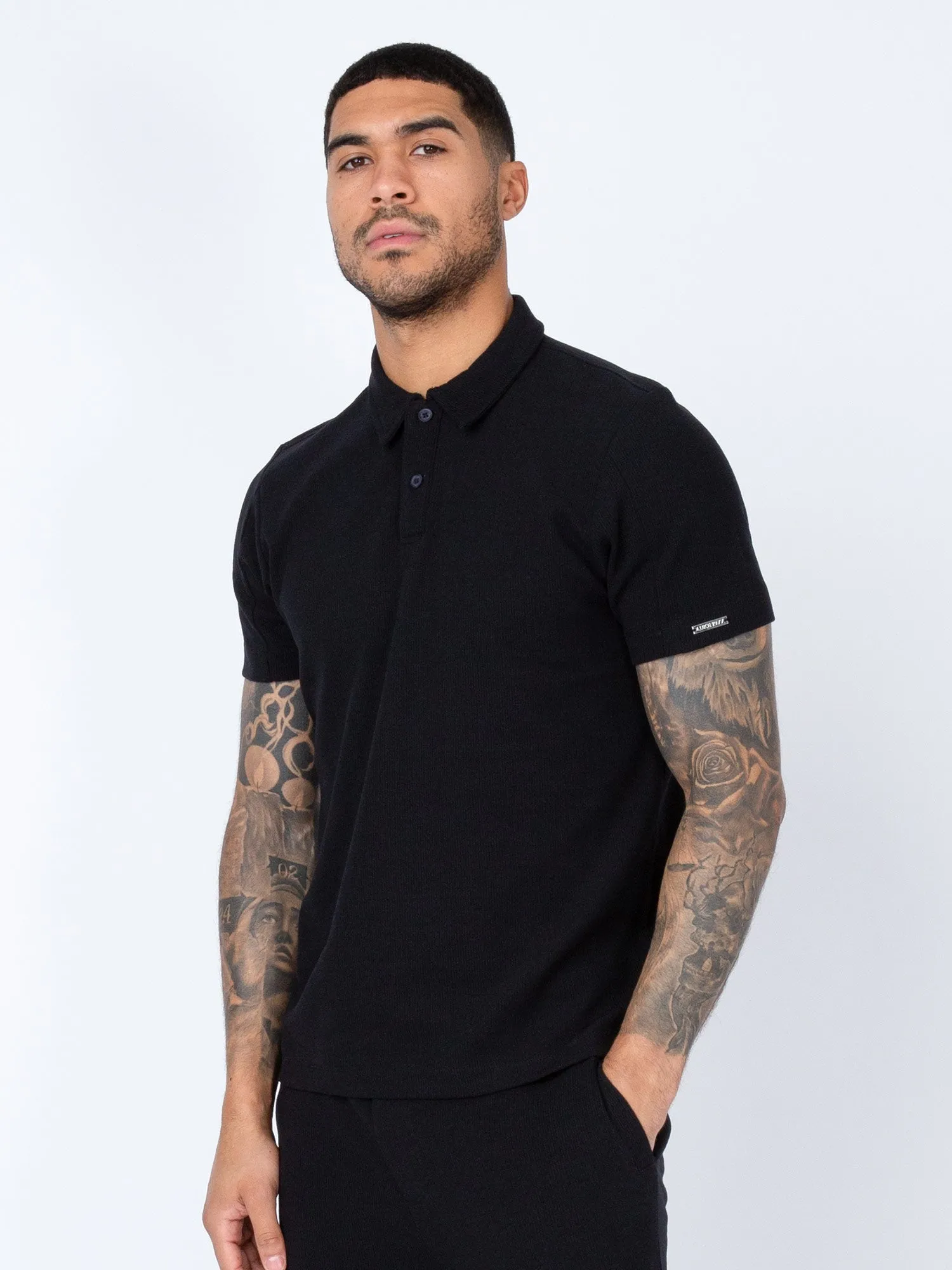 FUEGO TEXTURED WAFFLE POLO sold by Luke 1977 product image thumbnail 3