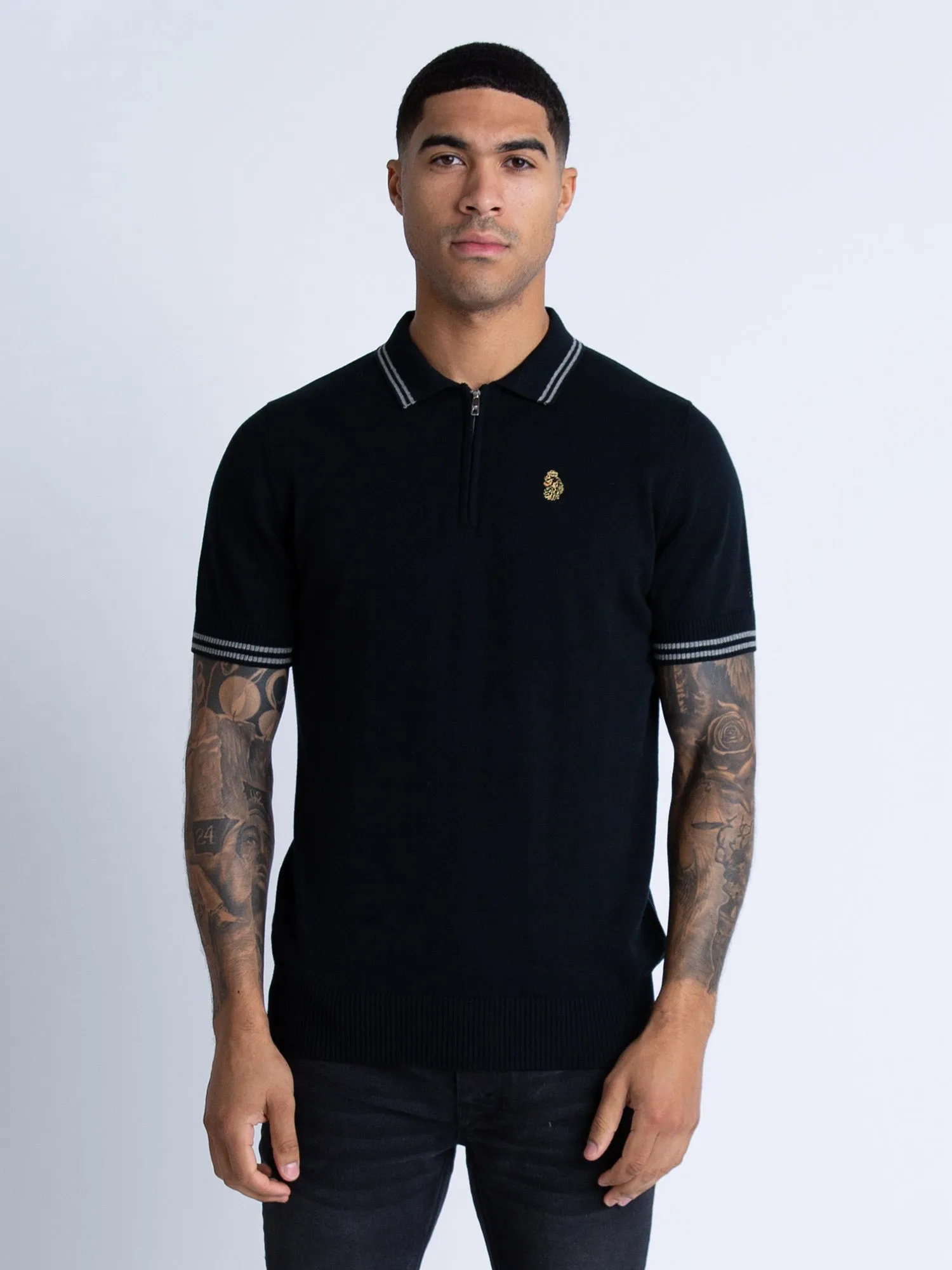 SHORT MILK KNITTED ZIP POLO sold by Luke 1977 product image thumbnail 2