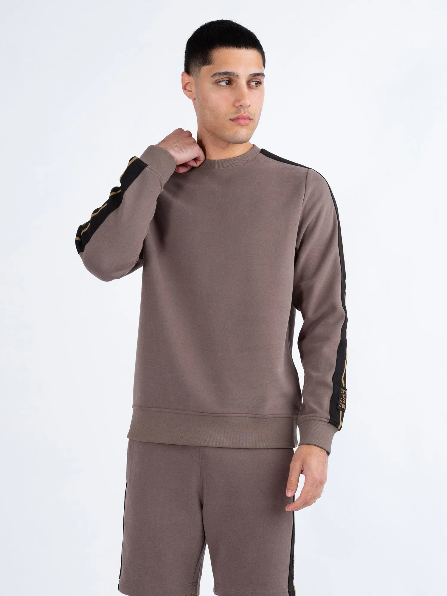 MASSACHUSETTS TAPE DETAIL SWEATSHIRT sold by Luke 1977 product image thumbnail 3