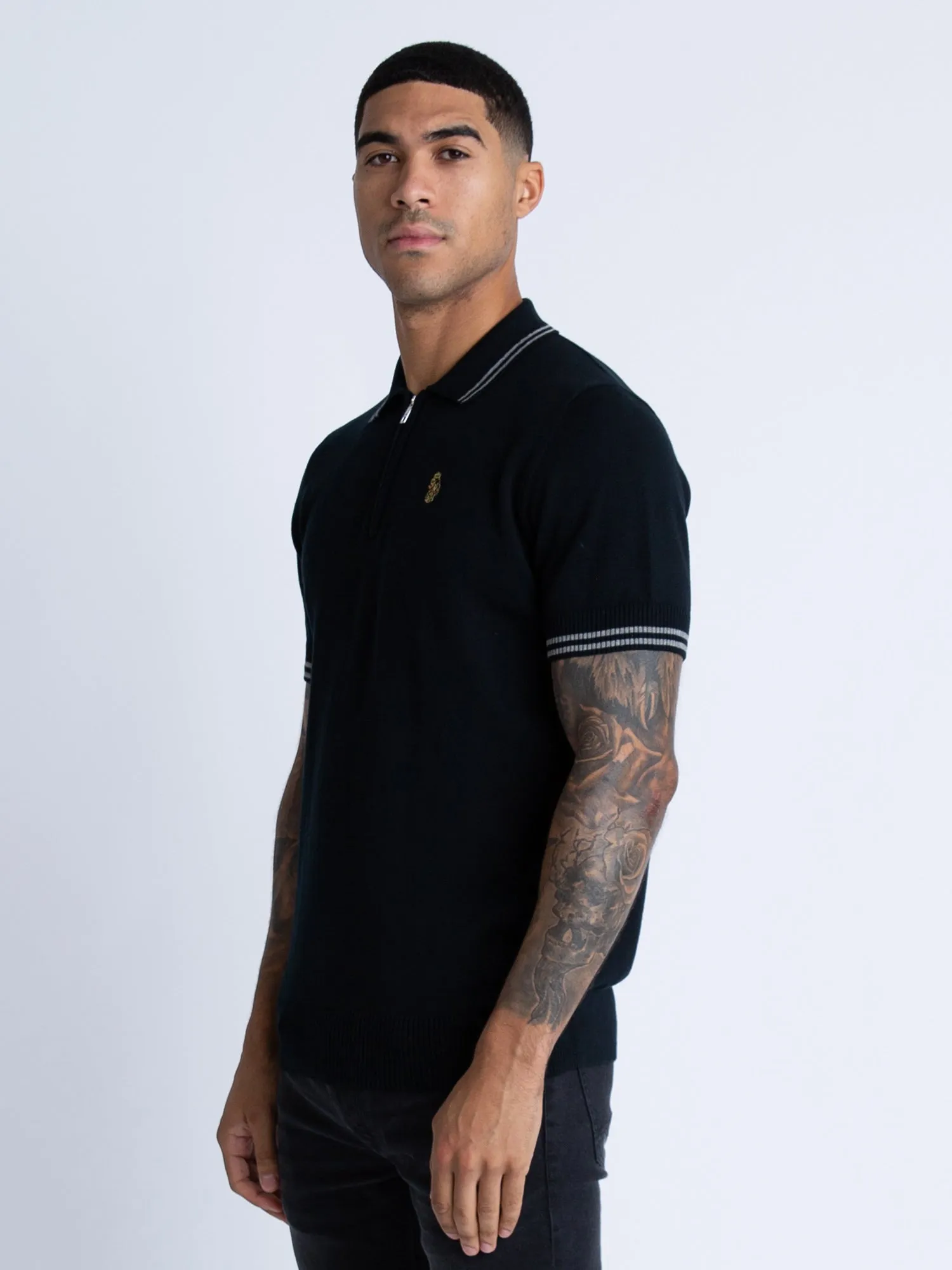 SHORT MILK KNITTED ZIP POLO sold by Luke 1977 product image thumbnail 3