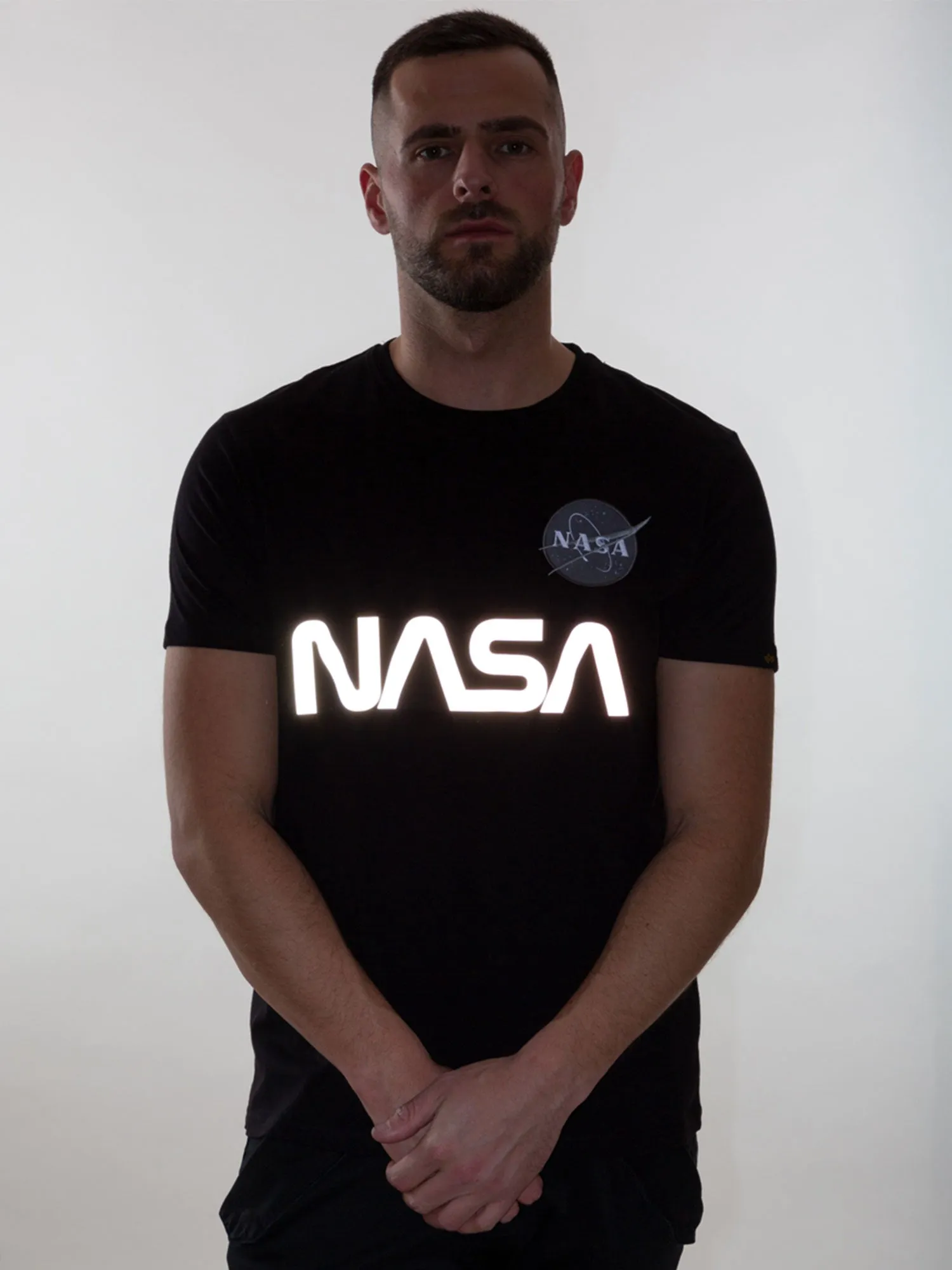 Alpha Industries NASA Reflective T-Shirt sold by Luke 1977 product image thumbnail 2