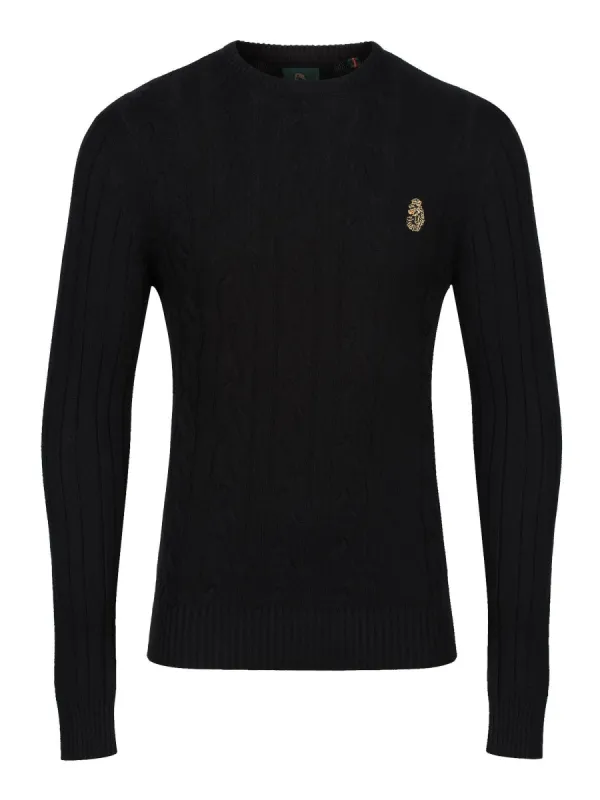 MORDEN TEXTURED CREW NECK KNITTED JUMPER sold by Luke 1977