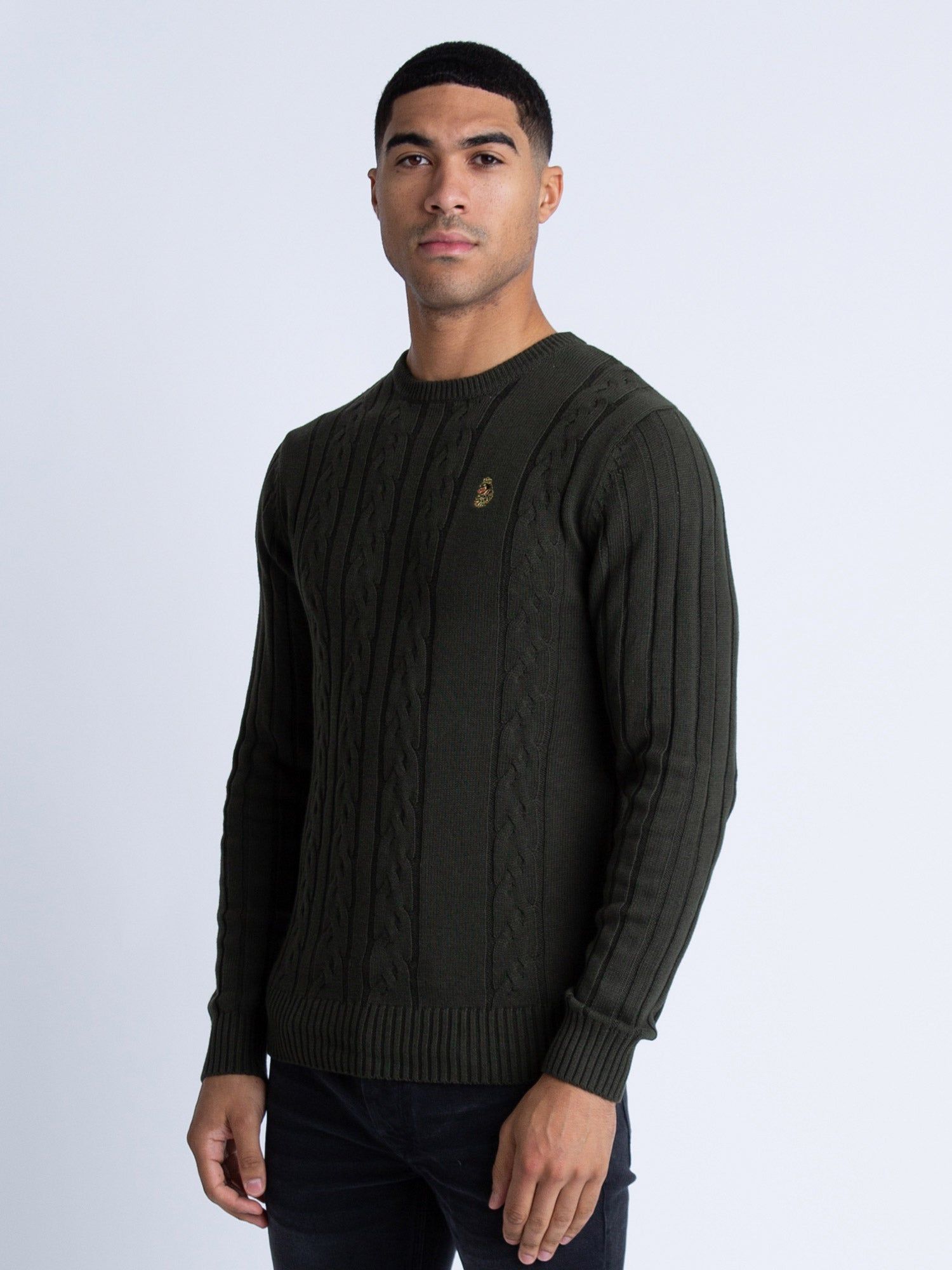 MORDEN TEXTURED CREW NECK KNITTED JUMPER sold by Luke 1977 product image thumbnail 3