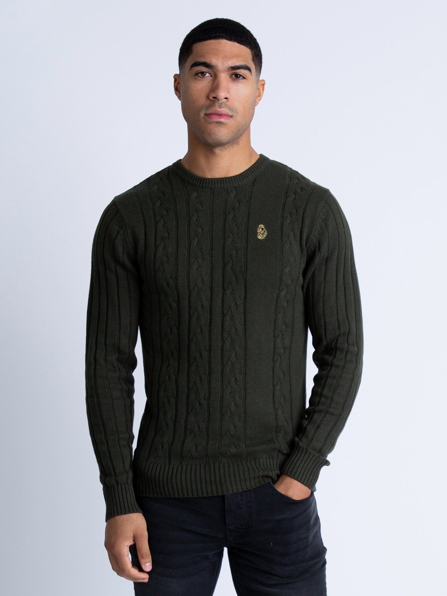 MORDEN TEXTURED CREW NECK KNITTED JUMPER sold by Luke 1977 product image thumbnail 2
