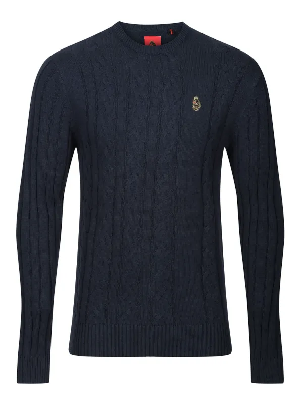 MORDEN TEXTURED CREW NECK KNITTED JUMPER sold by Luke 1977
