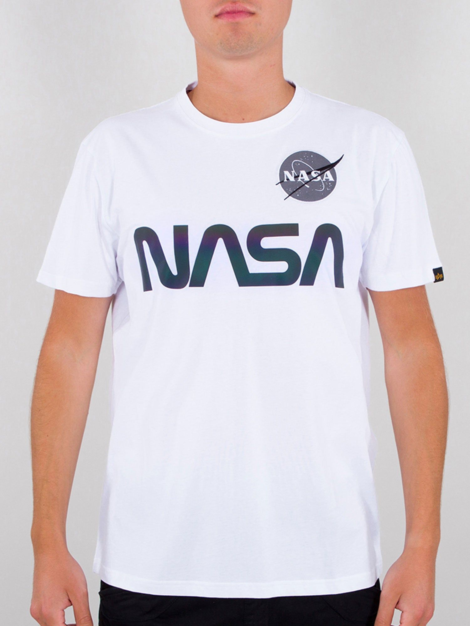 Alpha Industries NASA Rainbow Reflective T T-Shirt sold by Luke 1977 product image thumbnail 2