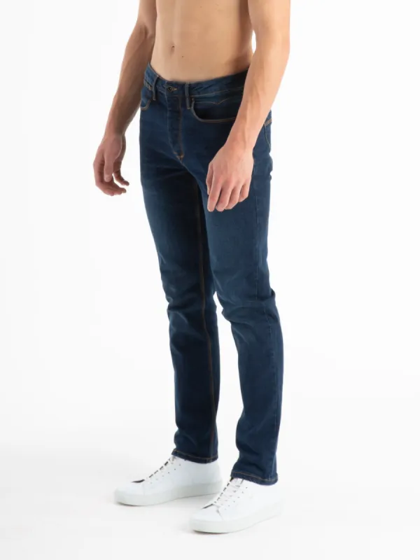 FREDDIE FAST STRAIGHT LEG BLUE WASH JEANS sold by Luke 1977