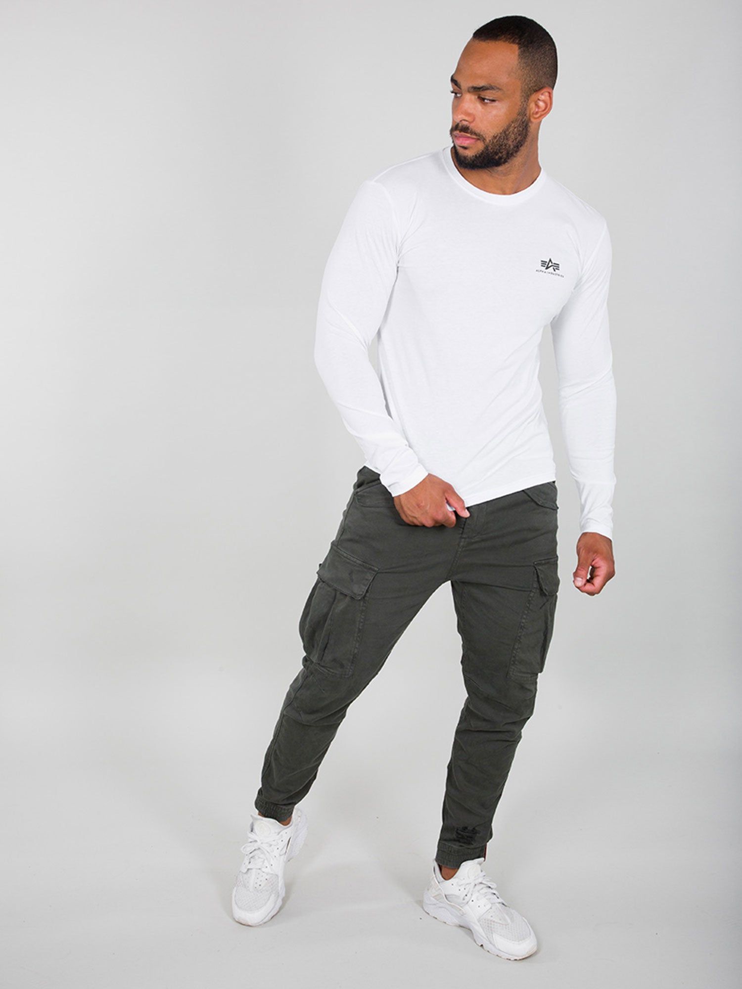 Alpha Industries Basic Long Sleeved Small Logo T-Shirt sold by Luke 1977 product image thumbnail 3