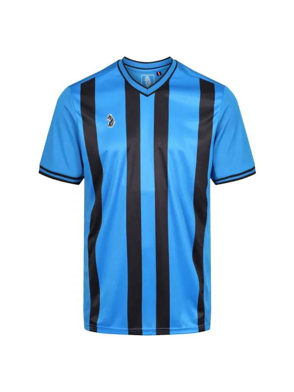 TEAM STRIPED JUNIOR V-NECK T-SHIRT made by Luke 1977