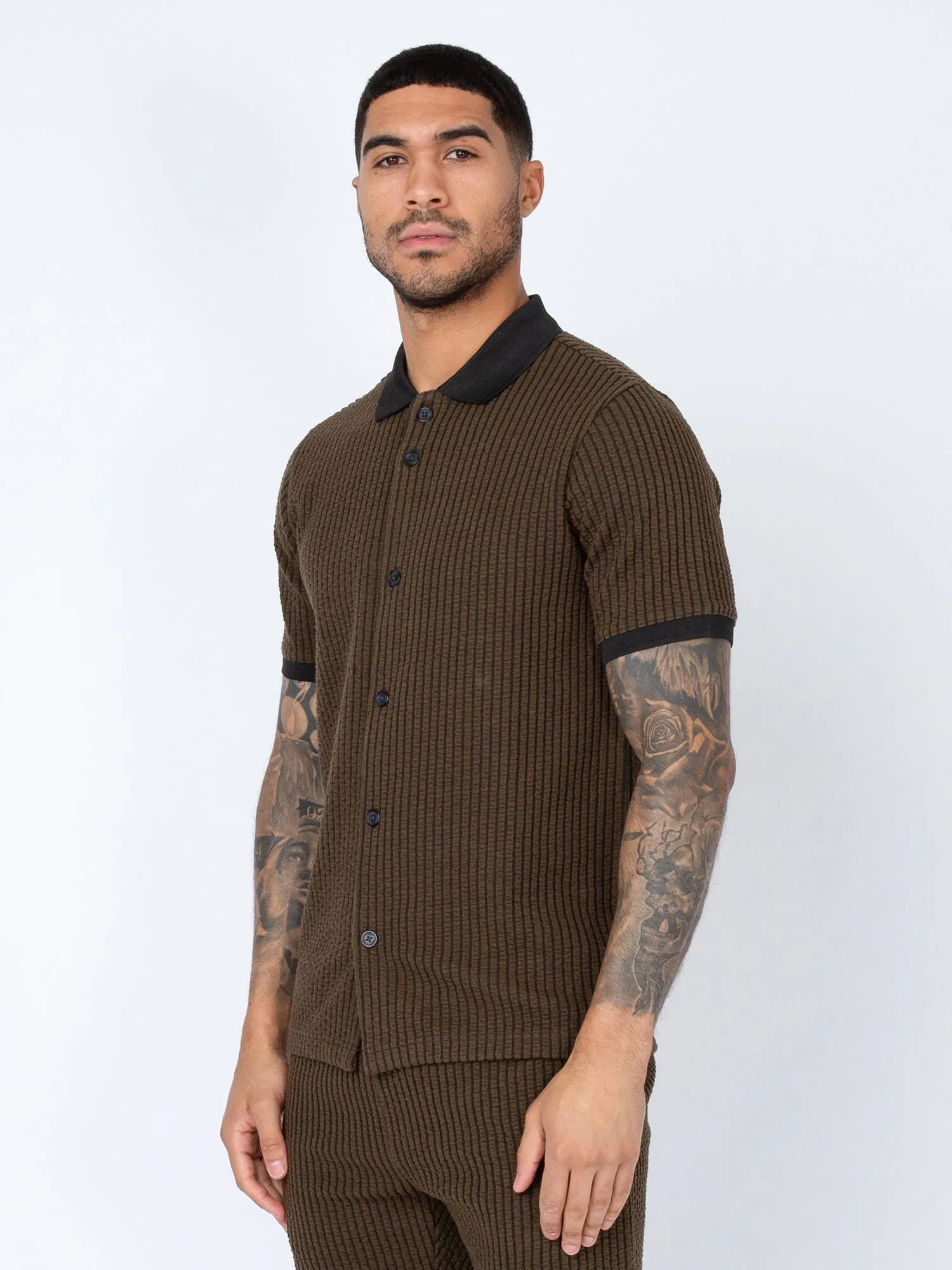 MATAGALPA BUTTON UP TEXTURED JACQUARD POLO sold by Luke 1977 product image thumbnail 3