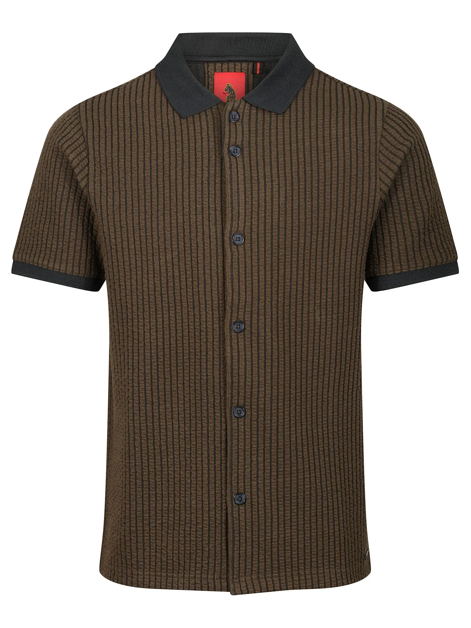 MATAGALPA BUTTON UP TEXTURED JACQUARD POLO sold by Luke 1977
