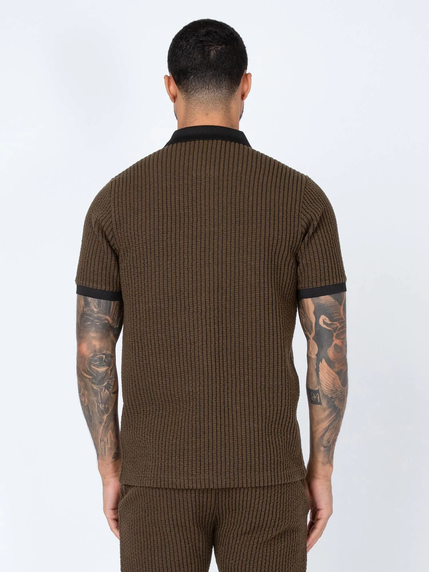 MATAGALPA BUTTON UP TEXTURED JACQUARD POLO sold by Luke 1977 product image thumbnail 4