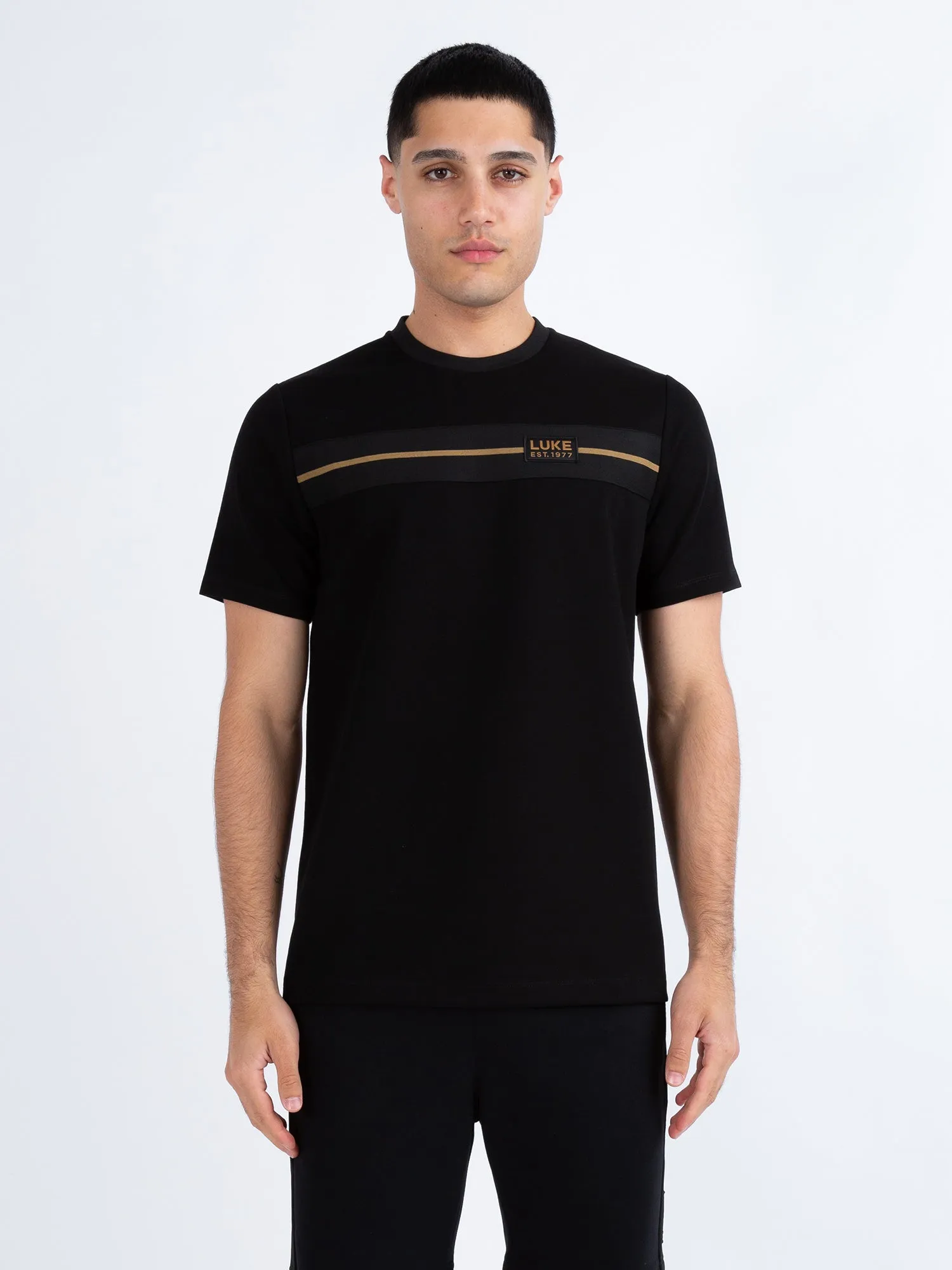 HOPKINS CHEST TAPE PIQUE T-SHIRT sold by Luke 1977