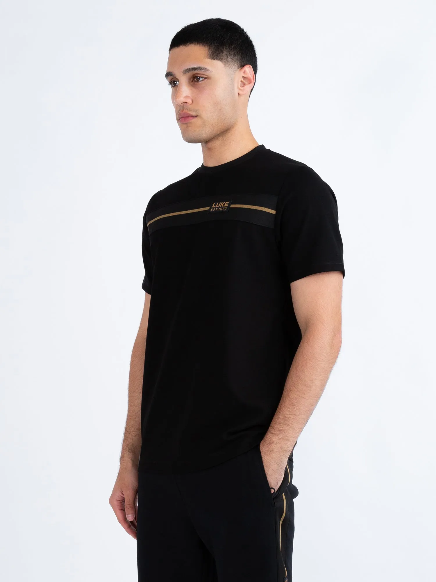 HOPKINS CHEST TAPE PIQUE T-SHIRT sold by Luke 1977 product image thumbnail 3