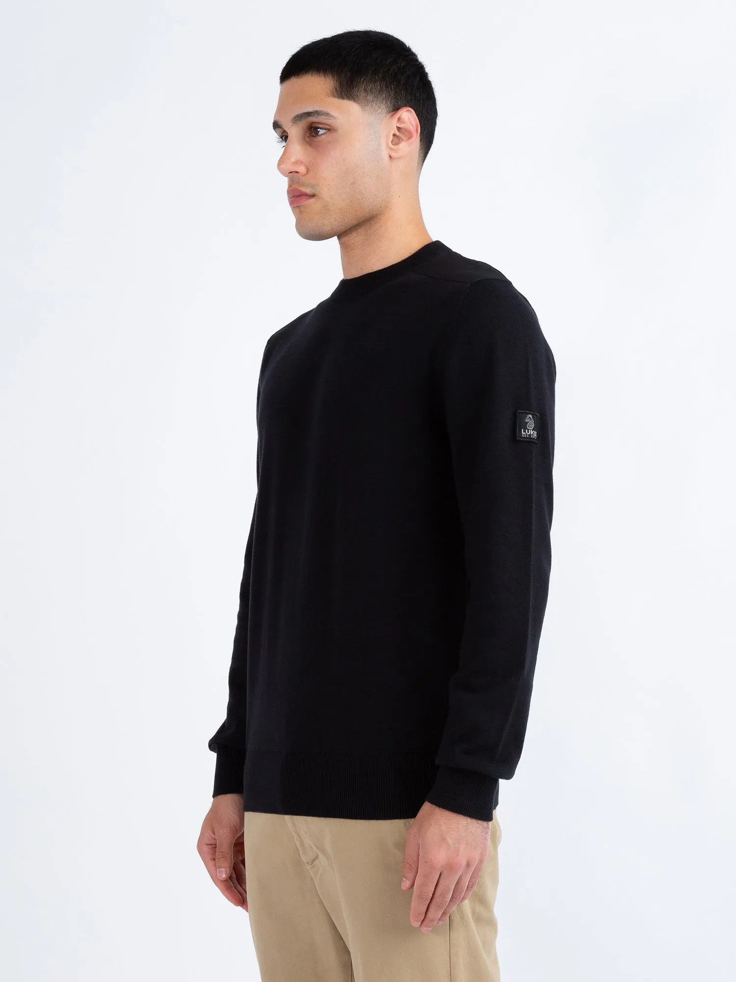 BERWICK PURE COTTON CREW NECK KNITTED JUMPER sold by Luke 1977 product image thumbnail 4