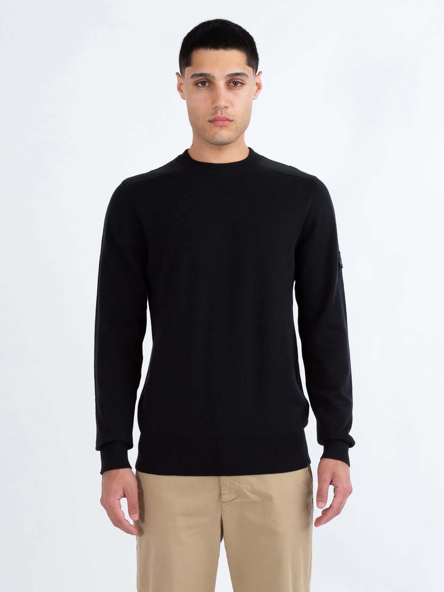 BERWICK PURE COTTON CREW NECK KNITTED JUMPER sold by Luke 1977 product image thumbnail 3