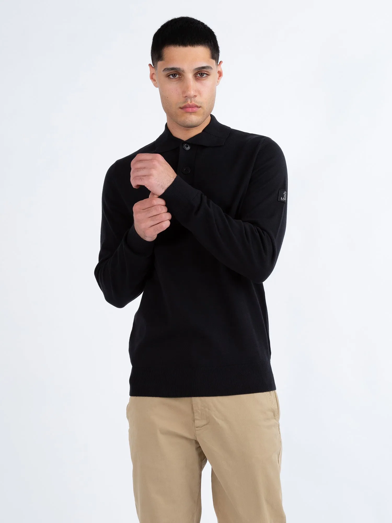 FAIRBANKS LONG SLEEVE KNITTED POLO sold by Luke 1977
