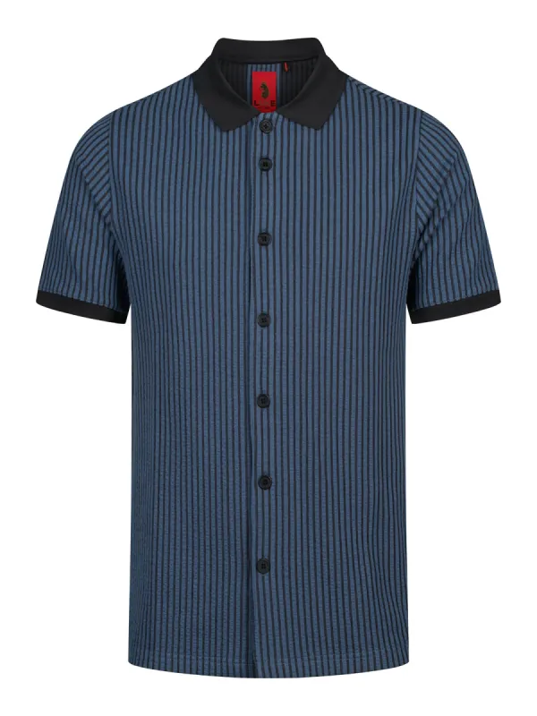 MATAGALPA BUTTON UP TEXTURED JACQUARD POLO sold by Luke 1977