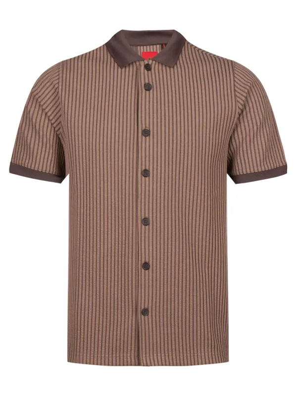 MATAGALPA BUTTON UP TEXTURED JACQUARD POLO sold by Luke 1977
