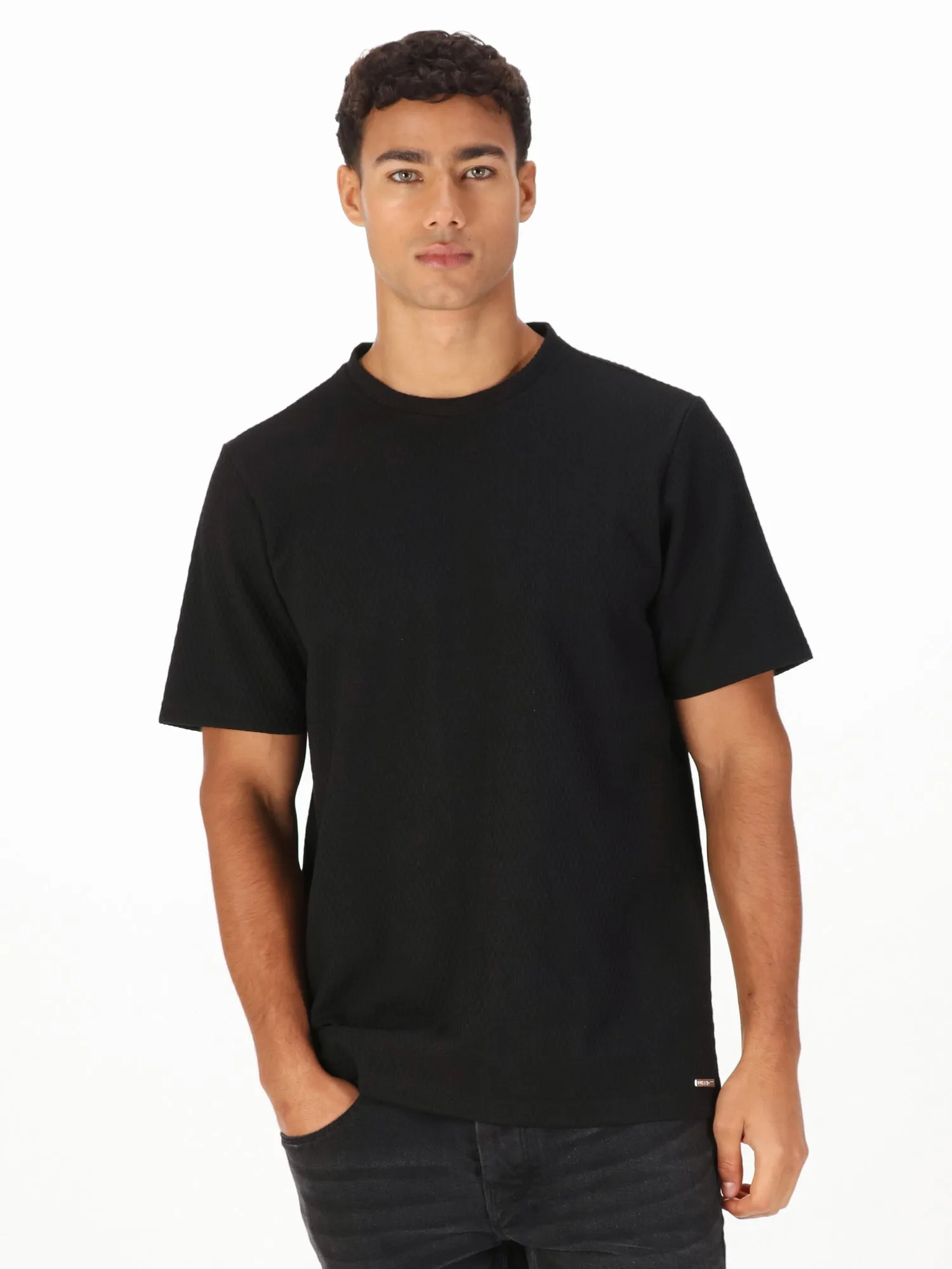 ARMILLA JACQUARD WAFFLE TEXTURED T-SHIRT sold by Luke 1977