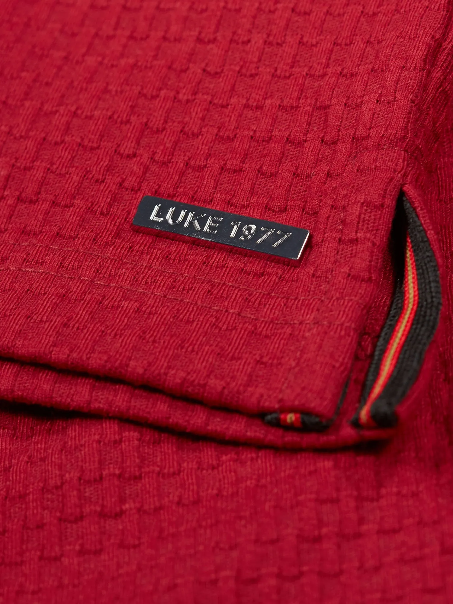 GILBRALTAR WAFFLE JACQUARD TEXTURED ZIP POLO sold by Luke 1977 product image thumbnail 4