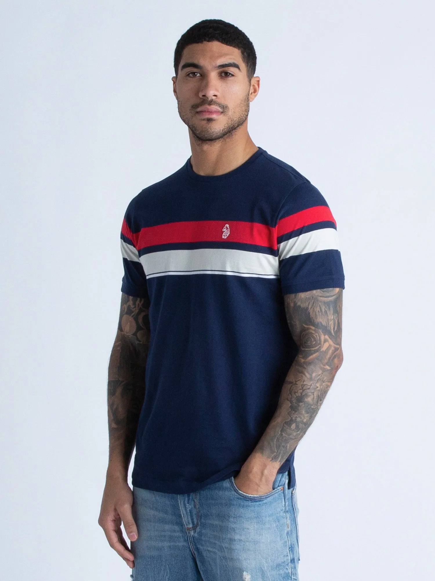 YD BRAZILIA CHEST STRIPE T-SHIRT sold by Luke 1977 product image thumbnail 2
