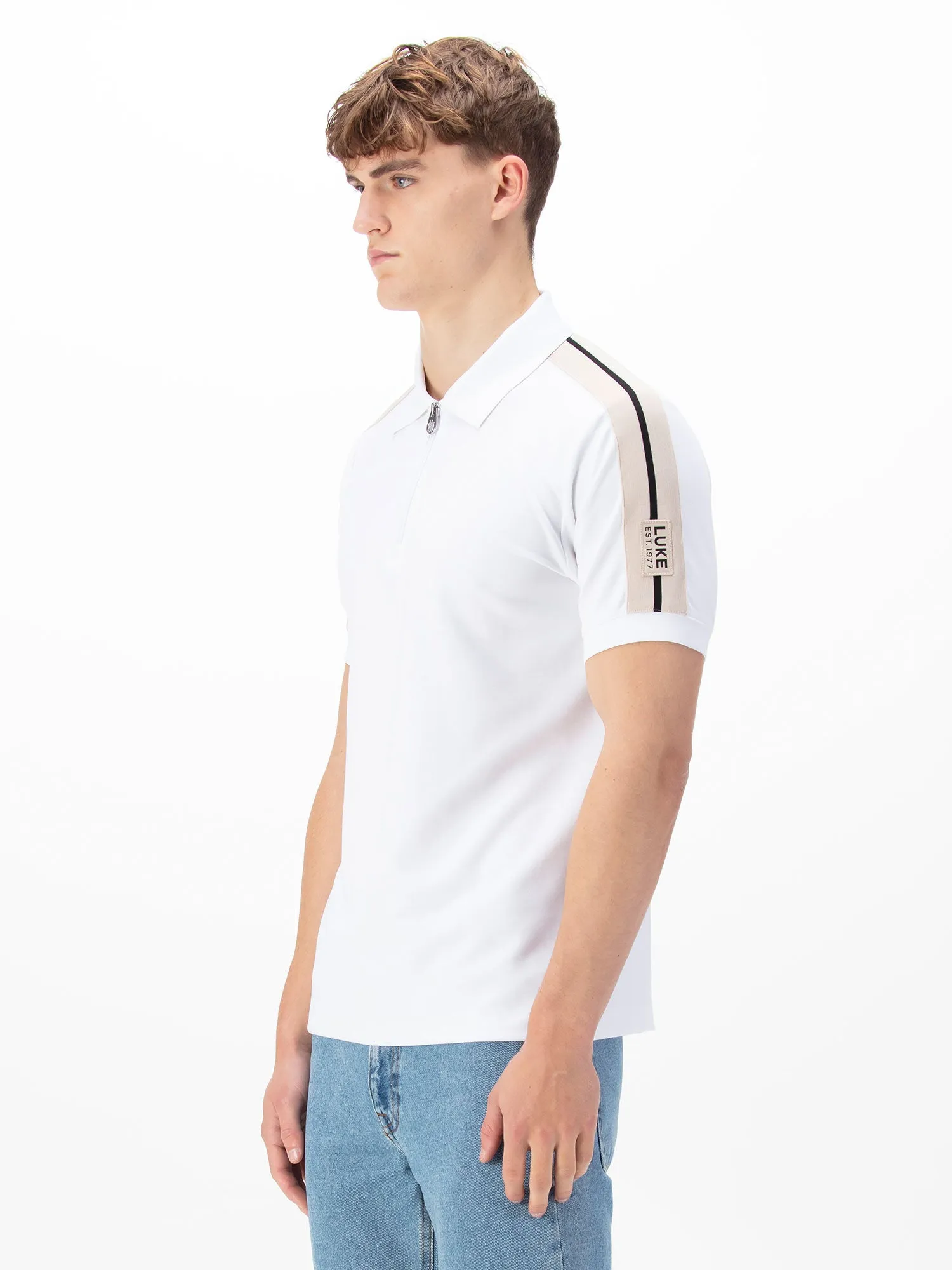 CALTECH TRIM TAPE ZIP POLO sold by Luke 1977 product image thumbnail 2