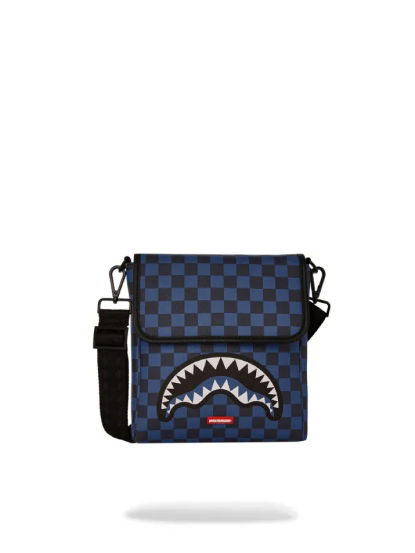 MIDNIGHT MAGIC SHARKS IN PARIS MESSENGER SLING BAG sold by Luke 1977