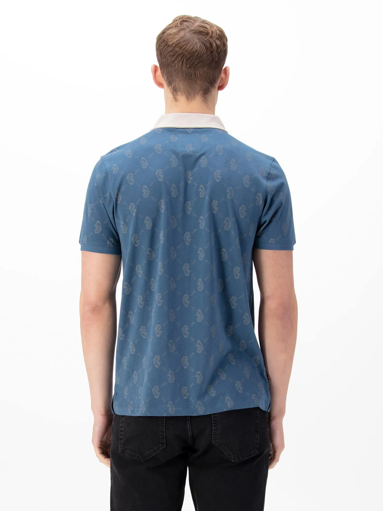 HENDERSON OVERPRINT ZIP NECK POLO sold by Luke 1977 product image thumbnail 4