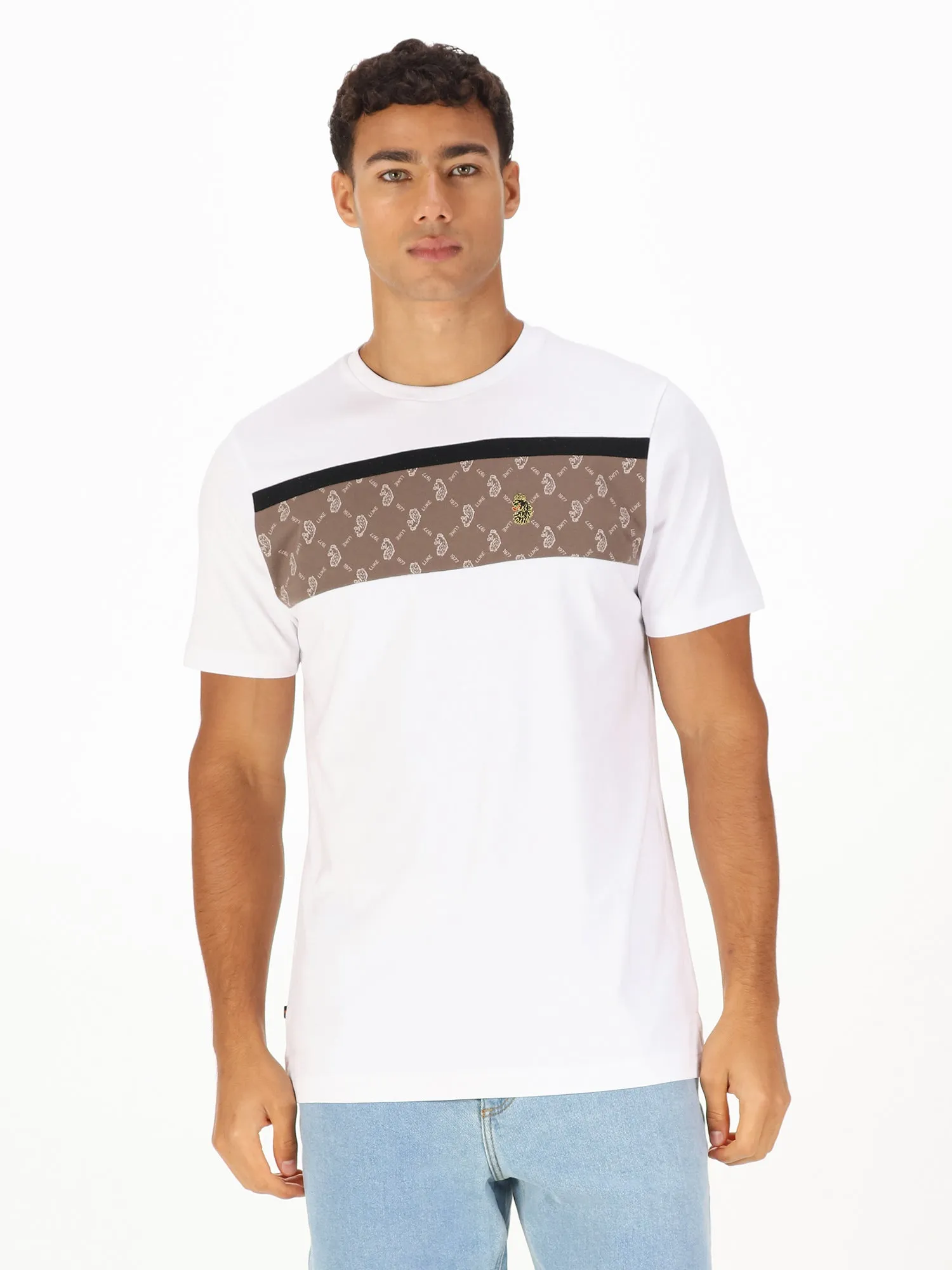 LIONS DEN PANELLED T-SHIRT sold by Luke 1977