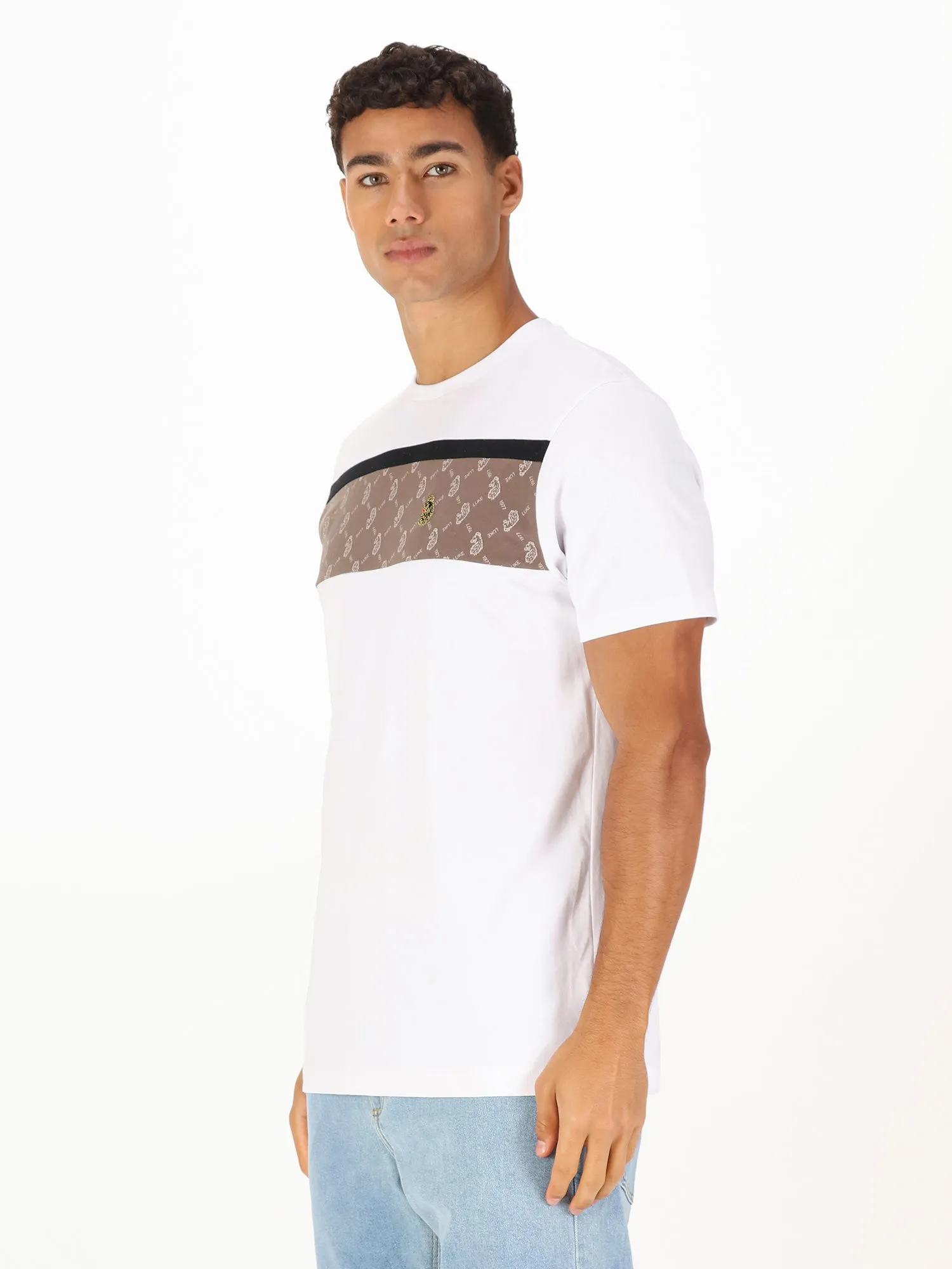 LIONS DEN PANELLED T-SHIRT sold by Luke 1977 product image thumbnail 3