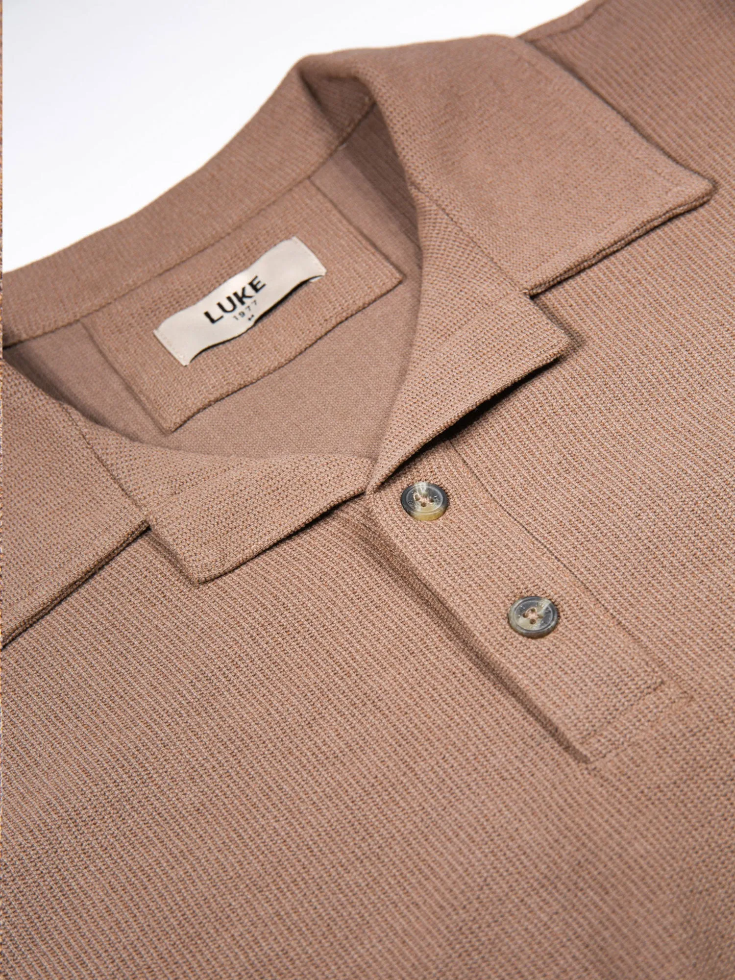 MADERAS TEXTURED WAFFLE POLO sold by Luke 1977 product image thumbnail 3