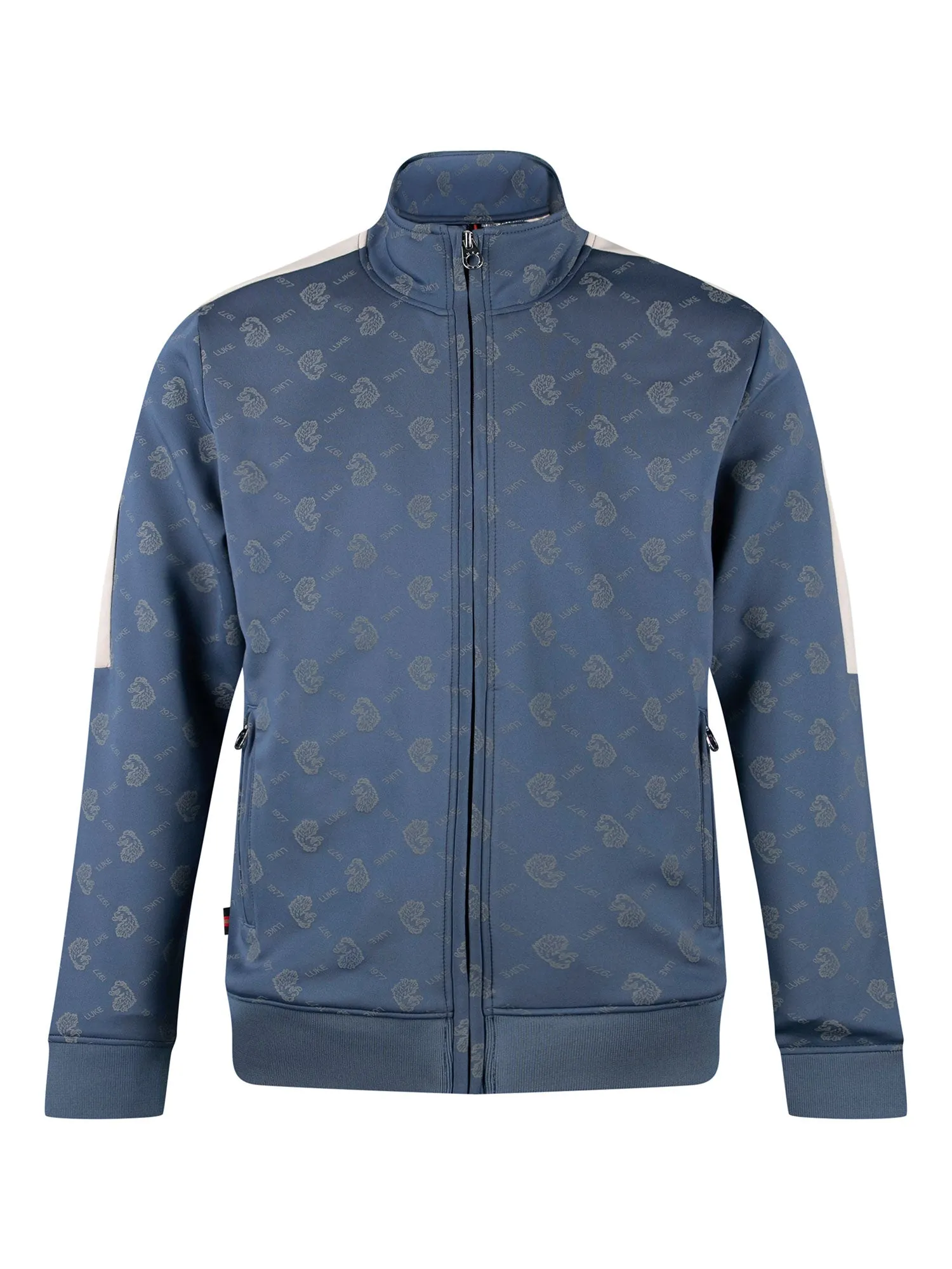 RONALDO OVERPRINT ZIP FUNNEL NECK SWEAT sold by Luke 1977 product image thumbnail 2