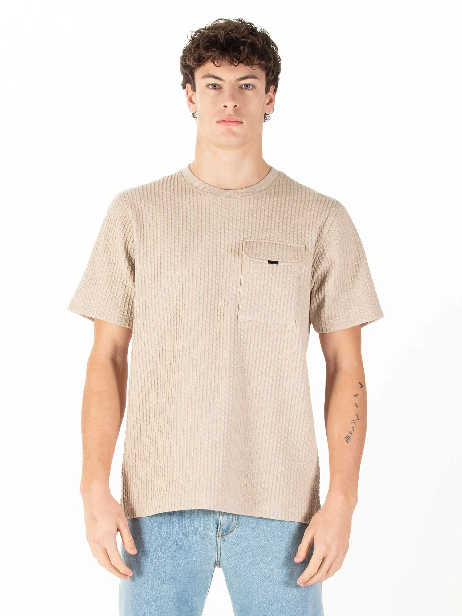 WAFFLE DOWN REGULAR FIT T-SHIRT sold by Luke 1977