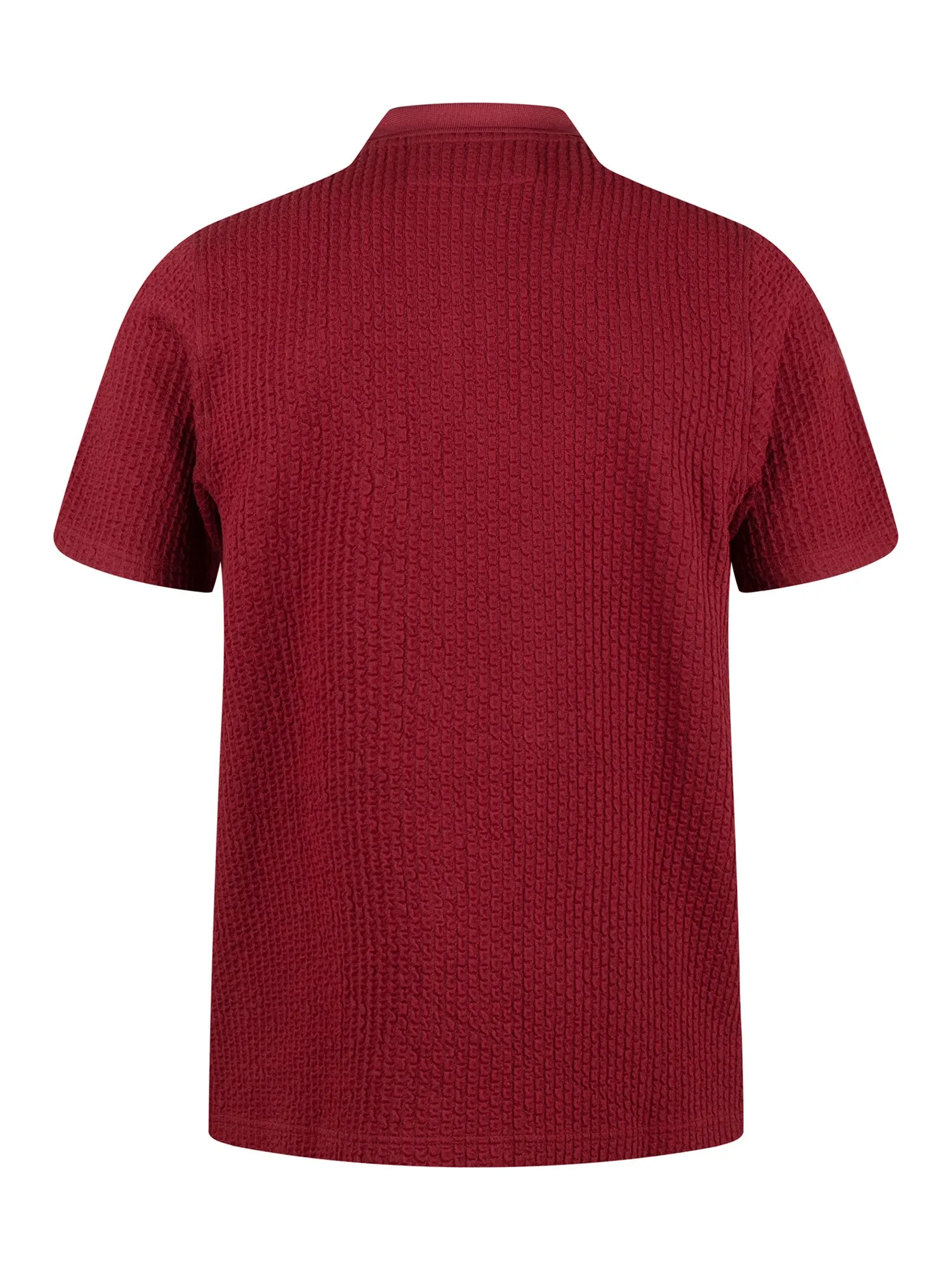 WAFFLE ON JACQUARD TEXTURED ZIP POLO sold by Luke 1977 product image thumbnail 5