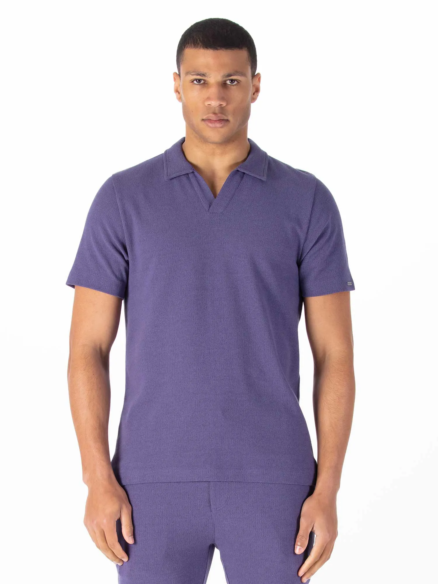 MASAYA BUTTONLESS TEXTURED POLO sold by Luke 1977