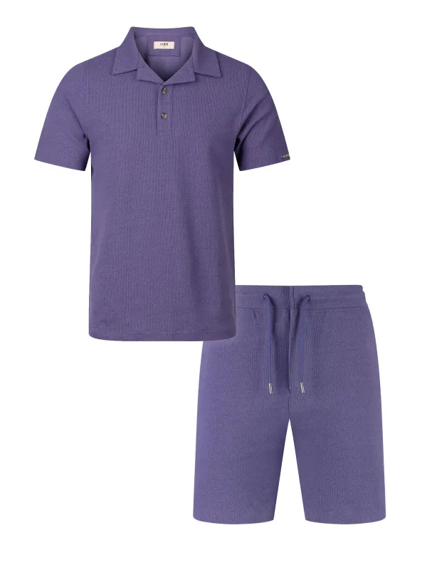 MADERAS WAFFLE TEXTURED SHORT SET sold by Luke 1977