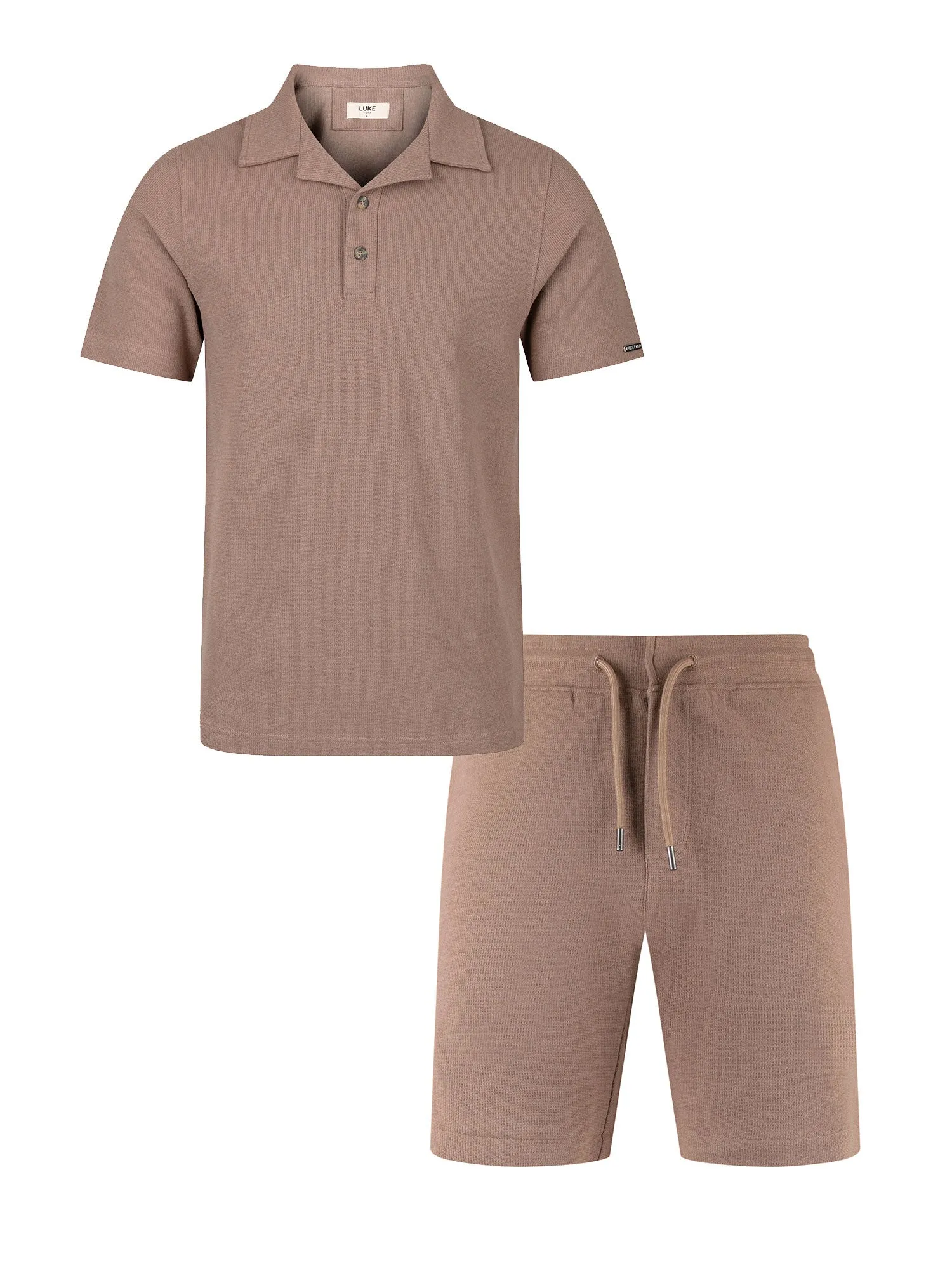 MADERAS WAFFLE TEXTURED SHORT SET sold by Luke 1977