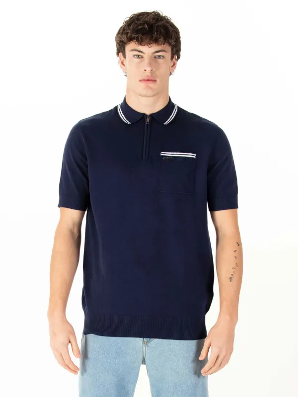 SEBACO KNITTED ZIP POLO sold by Luke 1977